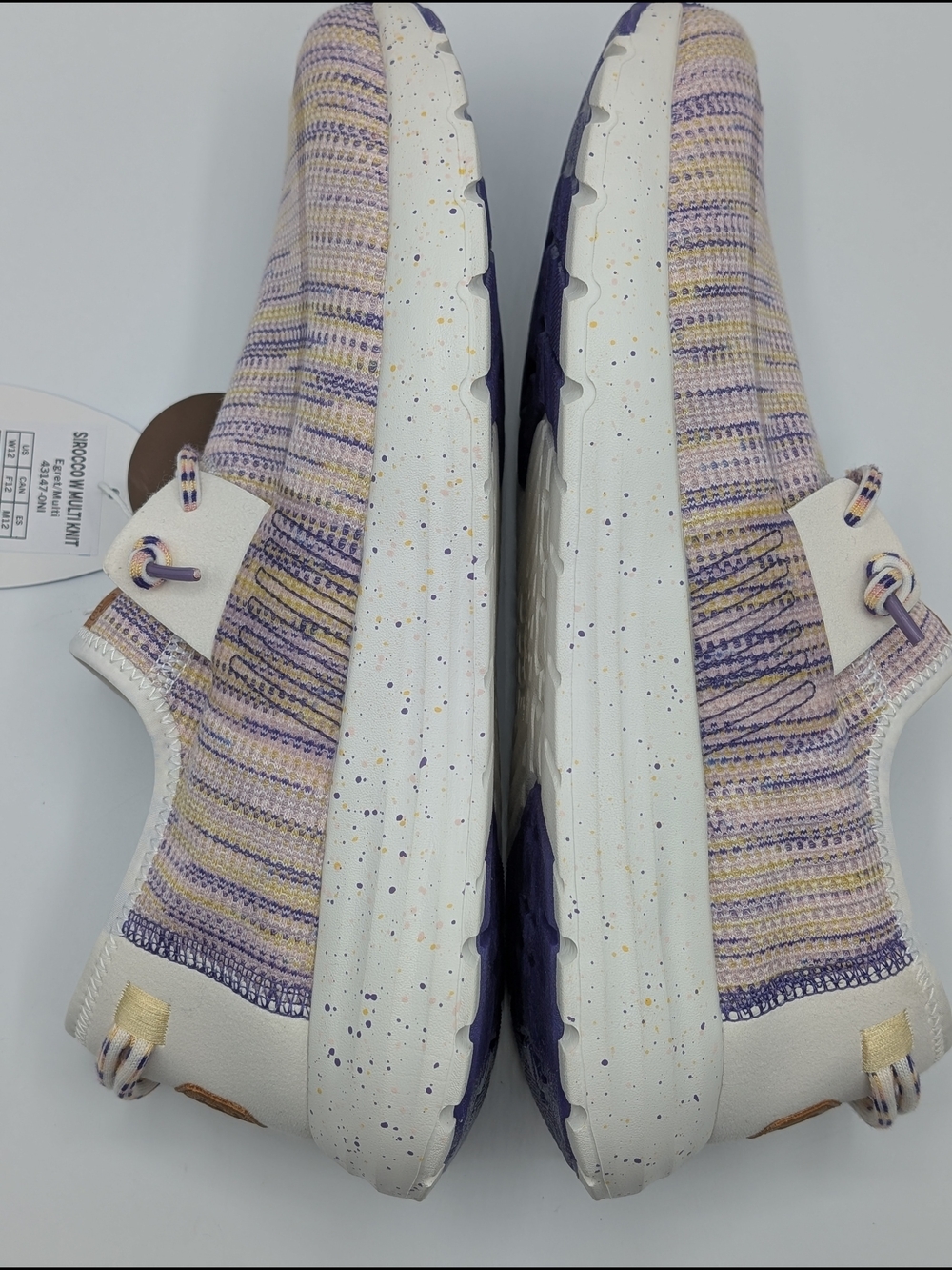 Hey Dude Women's W12 Slip-On Knit Sneakers Egret Multicolor Sirocco 43147-ONI - Picture 8 of 9